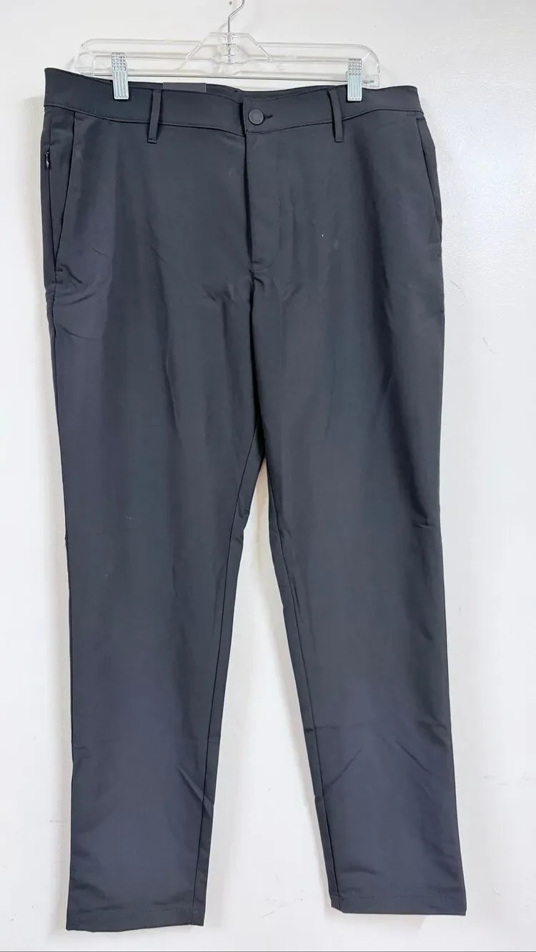 Banana Republic Men's Flat Front Performance Stretch Pants - Black (34x32) NWT B
